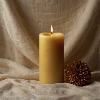 100% Pure Beeswax Pillar Candle