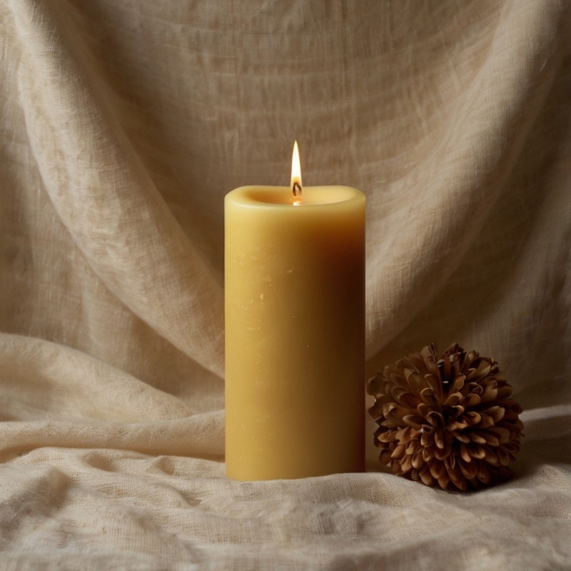 100% Pure Beeswax Pillar Candle 100% Pure Beeswax Pillar Candle